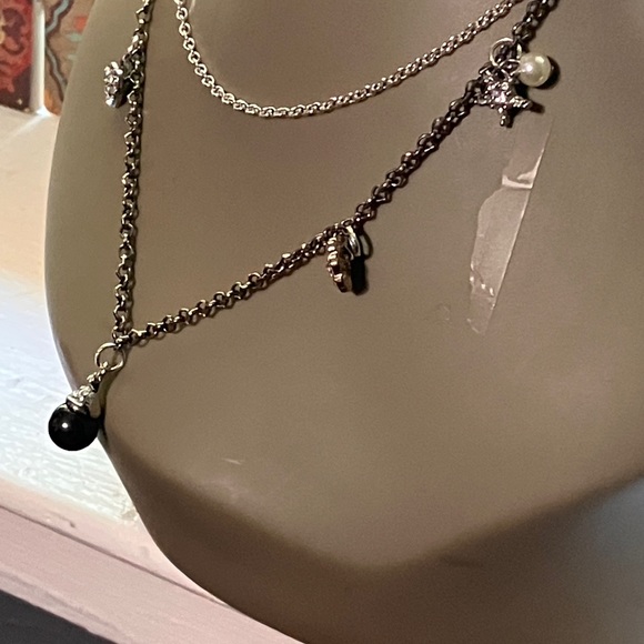 Silver and multiple pendants on a double 1- sp 20 and inside chain 16 3/4 “ - Picture 4 of 4